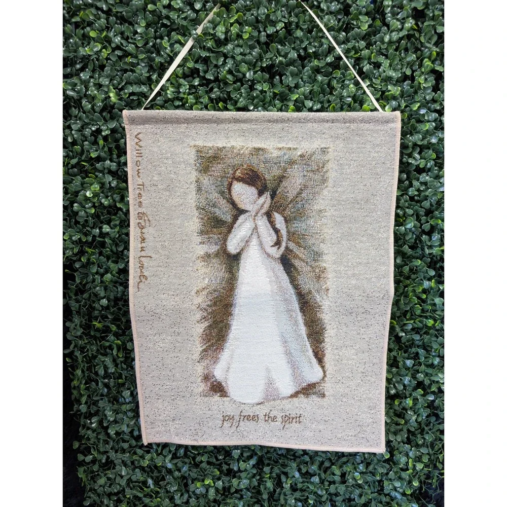 Willow Tree Angel of Joy‎ Woven Tapestry Bannerette Wall Hanging 13x18 SP3038